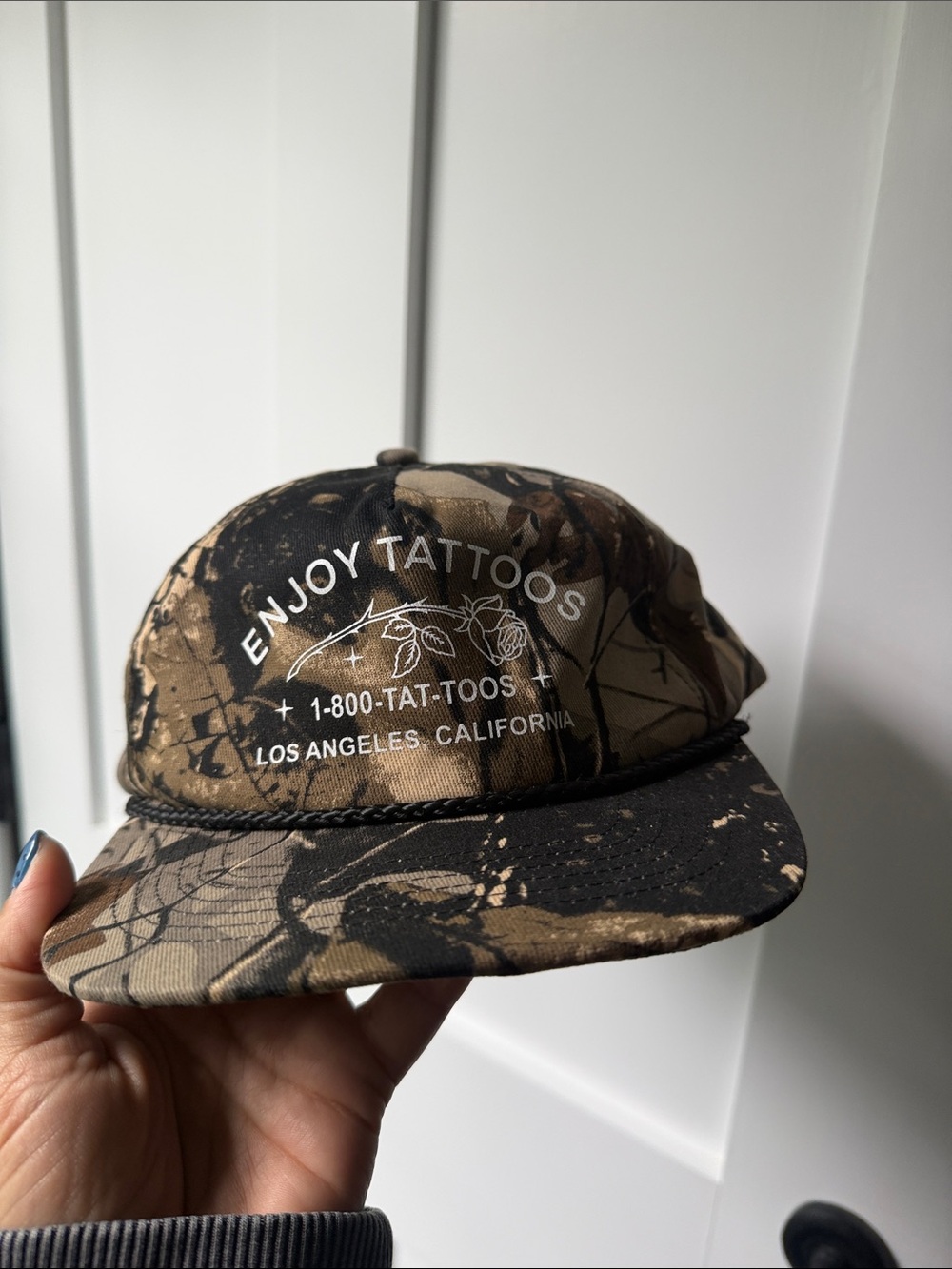Camouflage Rope-Trim SnapBack Cap - Enjoy Tattoos